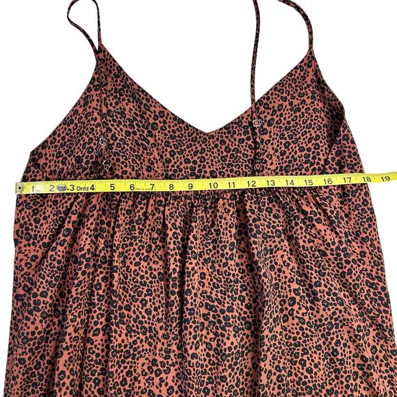 GB Lounge Dress With Topper Set Size XL Brown Black Animal Rayon Loungewear - Picture 14 of 16